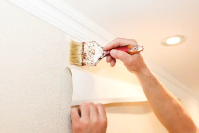 Pose de papier peint à Empurany — revêtements muraux et toiles de verre